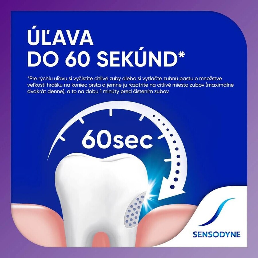 Sensodyne Rapid 1x75 ml, pasta dentífrica para dientes sensibles