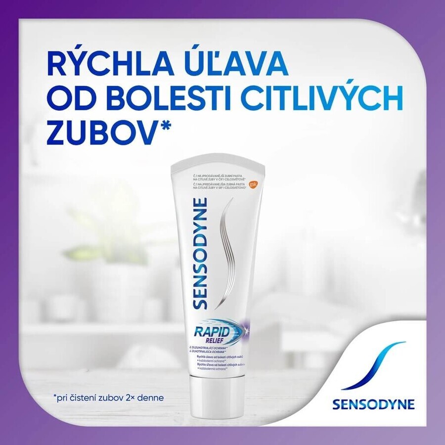 Sensodyne Rapid 1x75 ml, pasta dentífrica para dientes sensibles