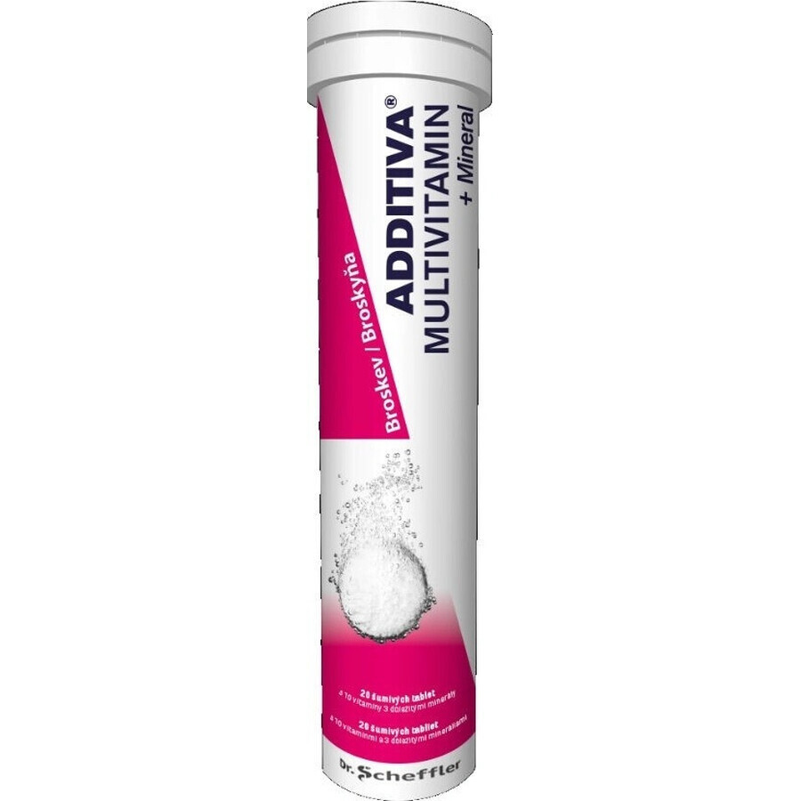 ADDITIVA MULTIVITAMINA + Minerale, Pesca 1×20 tbl