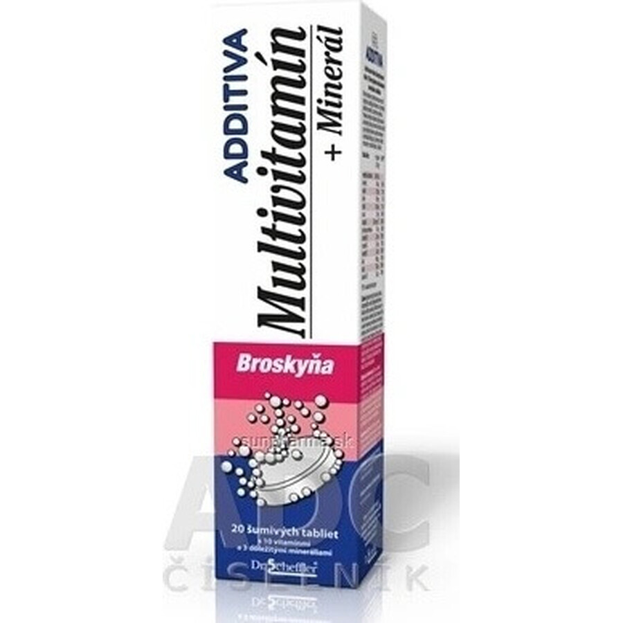 ADDITIVA MULTIVITAMINA + Minerale, Pesca 1×20 tbl