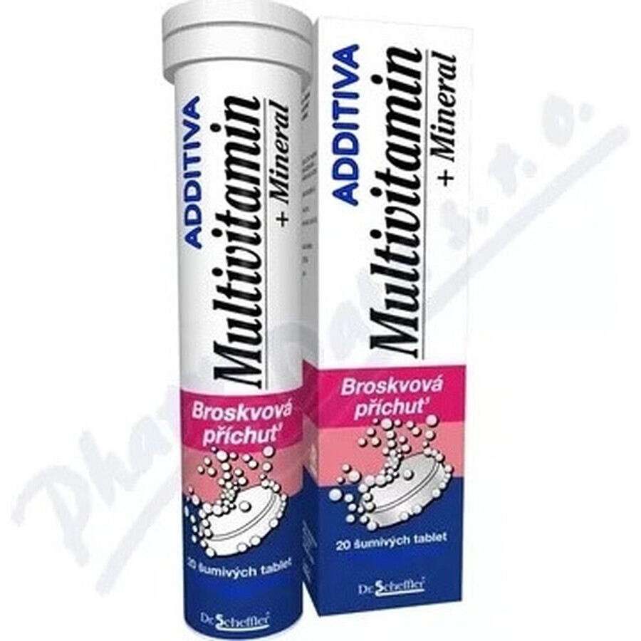 ADDITIVA MULTIVITAMINA + Minerale, Pesca 1×20 tbl