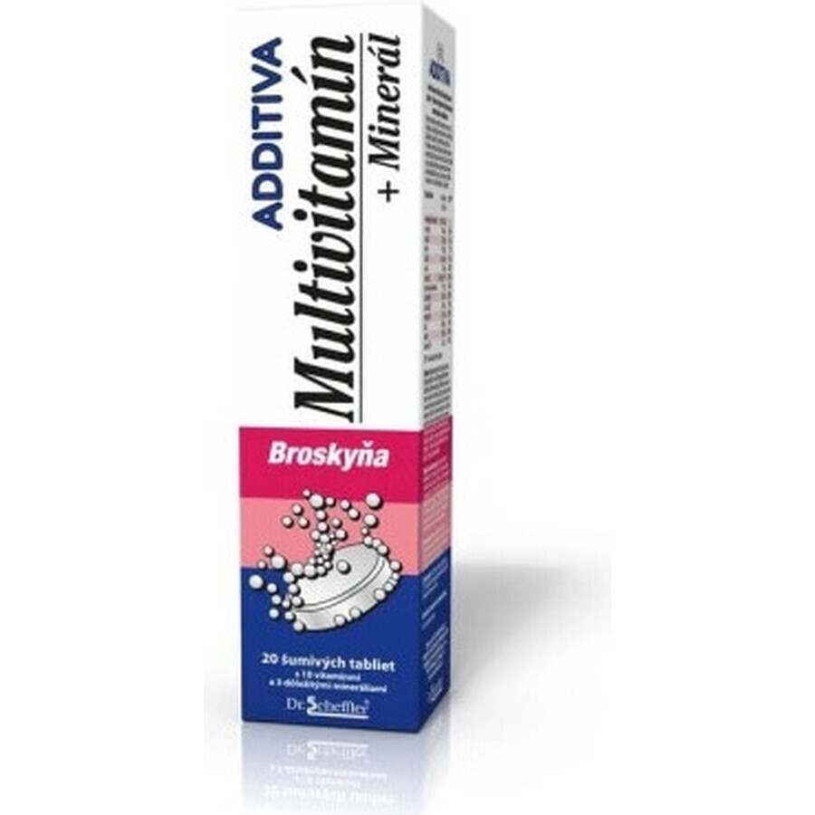 ADDITIVA MULTIVITAMINA + Minerale, Pesca 1×20 tbl