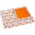 Children's blanket BÁRA 5284/423 75x100 orange/plaid 1×1 pc, baby blanket