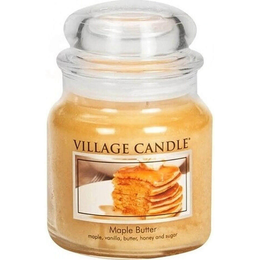 Village Candle Scented candle in glass - Maple Butter - Maple syrup, medium 1×1 pc, scented candle