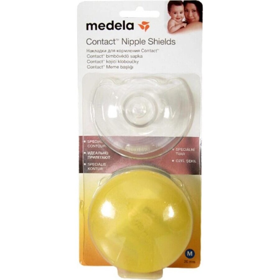 Medela Contact breastfeeding caps - M (20 mm) 1×1 pc, breastfeeding caps