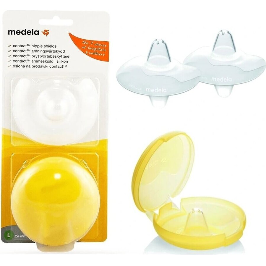 Medela Contact breastfeeding caps - M (20 mm) 1×1 pc, breastfeeding caps