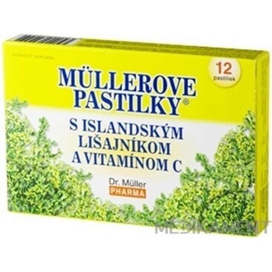 PASTIGLIE DELL'ISOLA DI MÜLLER. LICHENE E VIT. C Senza zucchero 1x12 pz.