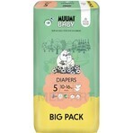 Muumi Baby 5 Maxi+ 10-16 kg, 1×132pcs monthly pack of ecological diapers, ECO Diapers