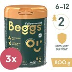 Beggs 2 lapte de urmărire, Beggs box+ pexeso 3×800 g, lapte de urmărire