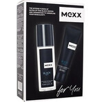 MEXX BLACK MAN deodorante 75ML + gel doccia 50ML 1×1pc, set cosmetico per uomo