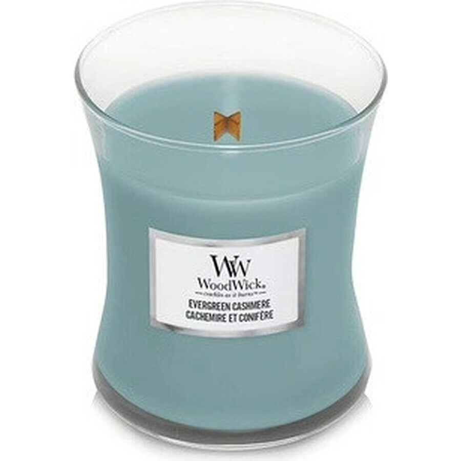 WoodWick Evergreen Evergreen Cashmere vela mediana 1×275 g, vela perfumada