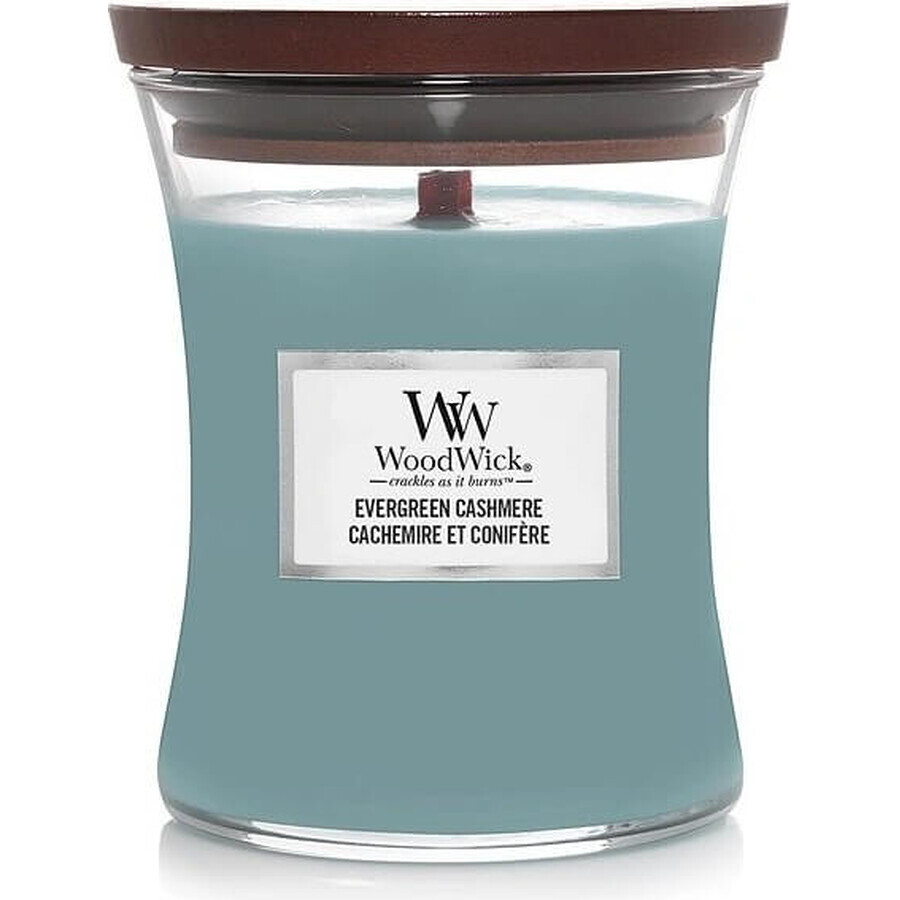 WoodWick Evergreen Evergreen Cashmere vela mediana 1×275 g, vela perfumada