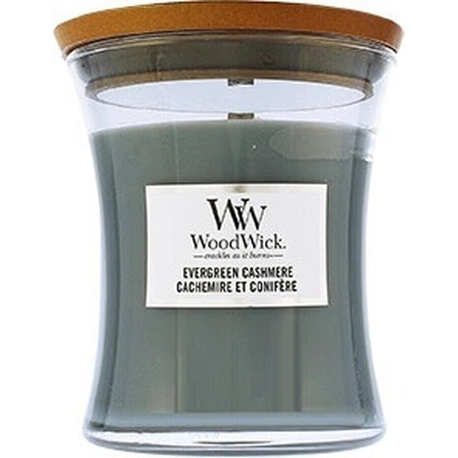 WoodWick Evergreen Evergreen Cashmere vela mediana 1×275 g, vela perfumada