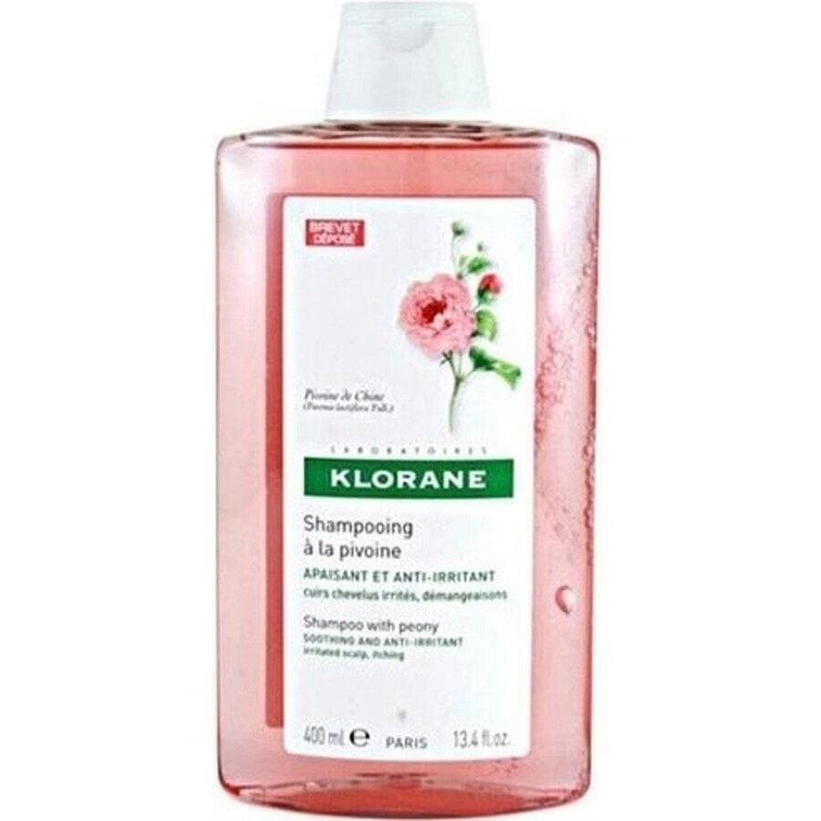 KLORANE CHAMPÚ con peonía bio 1×200ml, champú para cuero cabelludo sensible e irritado