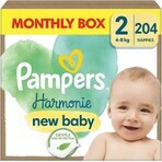 PAMPERS HARMONIE BABY DIAPERS V.2 4-8KG 204KS 1×204 pcs, diapers in size 2