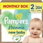 PAMPERS HARMONIE BABY DIAPERS V.2 4-8KG 204KS 1×204 pcs, diapers in size 2