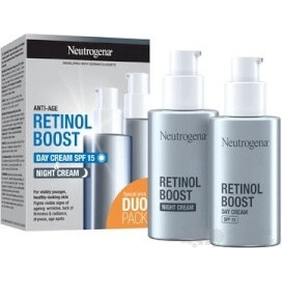 NEUTROGENA® Retinol Boost DUOPack anti-ageing day cream SPF15 + night cream 2x50ml 2×50ml, anti-ageing cream