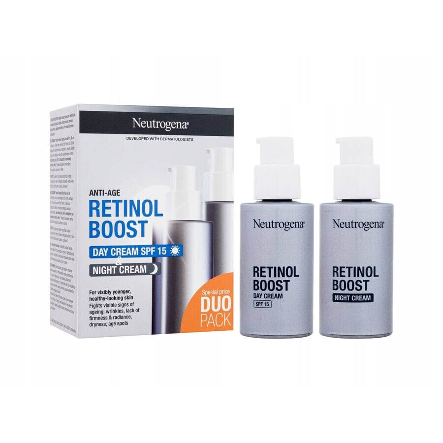 NEUTROGENA® Retinol Boost DUOPack anti-ageing day cream SPF15 + night cream 2x50ml 2×50ml, anti-ageing cream