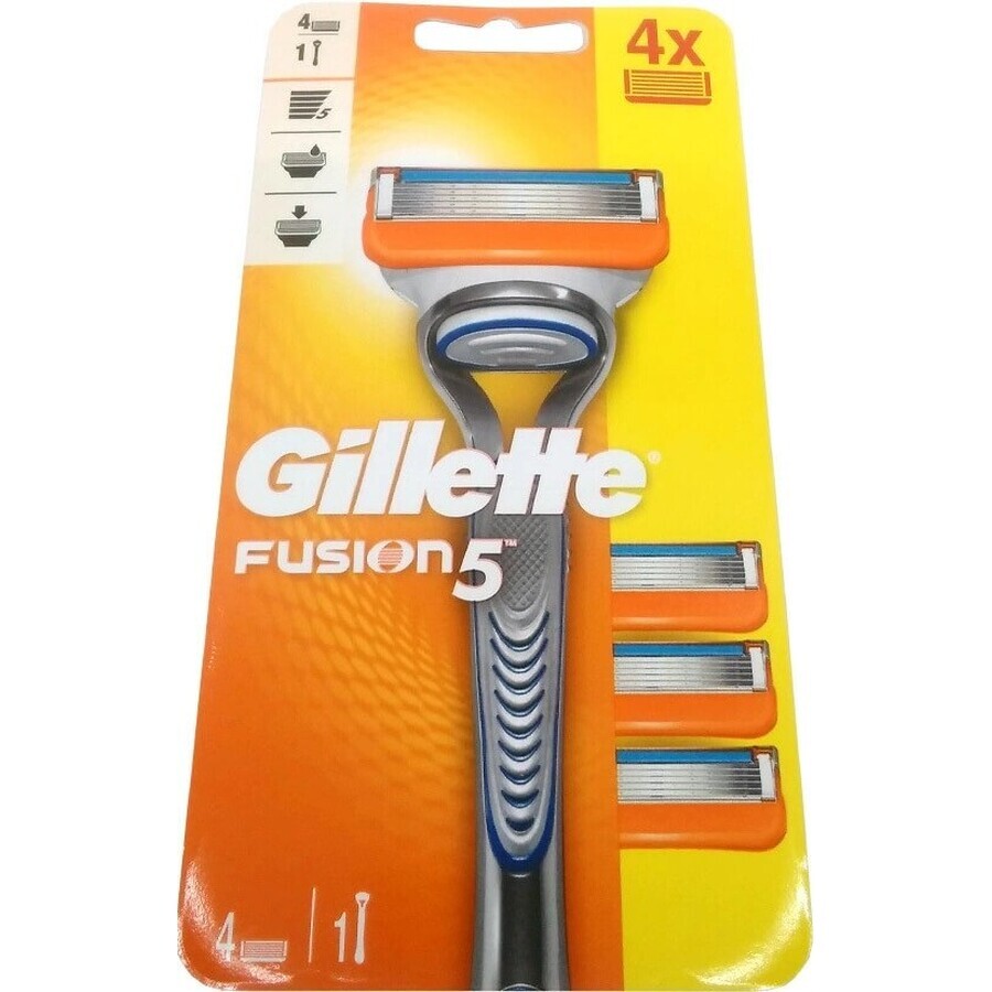 GILLETTE FUSION SHAVER FUSION SHAVER + 4 NH 1×1 pz, rasoio