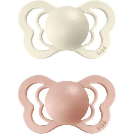 BIBS Couture Ciucci ortodontici in silicone avorio / blush 1×2 - misura 1