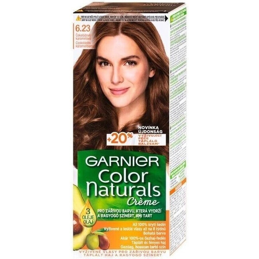 Garnier Color Naturals Colore permanente per capelli 6.23 Cioccolato Caramello 1×1 pezzo, colore per capelli