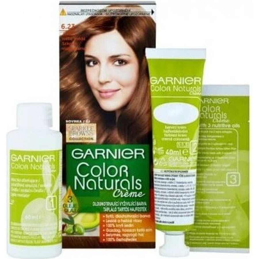 Garnier Color Naturals Colore permanente per capelli 6.23 Cioccolato Caramello 1×1 pezzo, colore per capelli