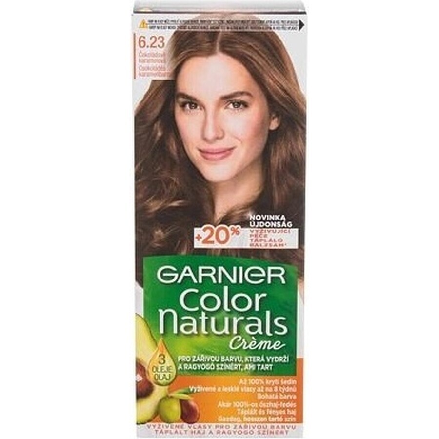 Garnier Color Naturals Colore permanente per capelli 6.23 Cioccolato Caramello 1×1 pezzo, colore per capelli