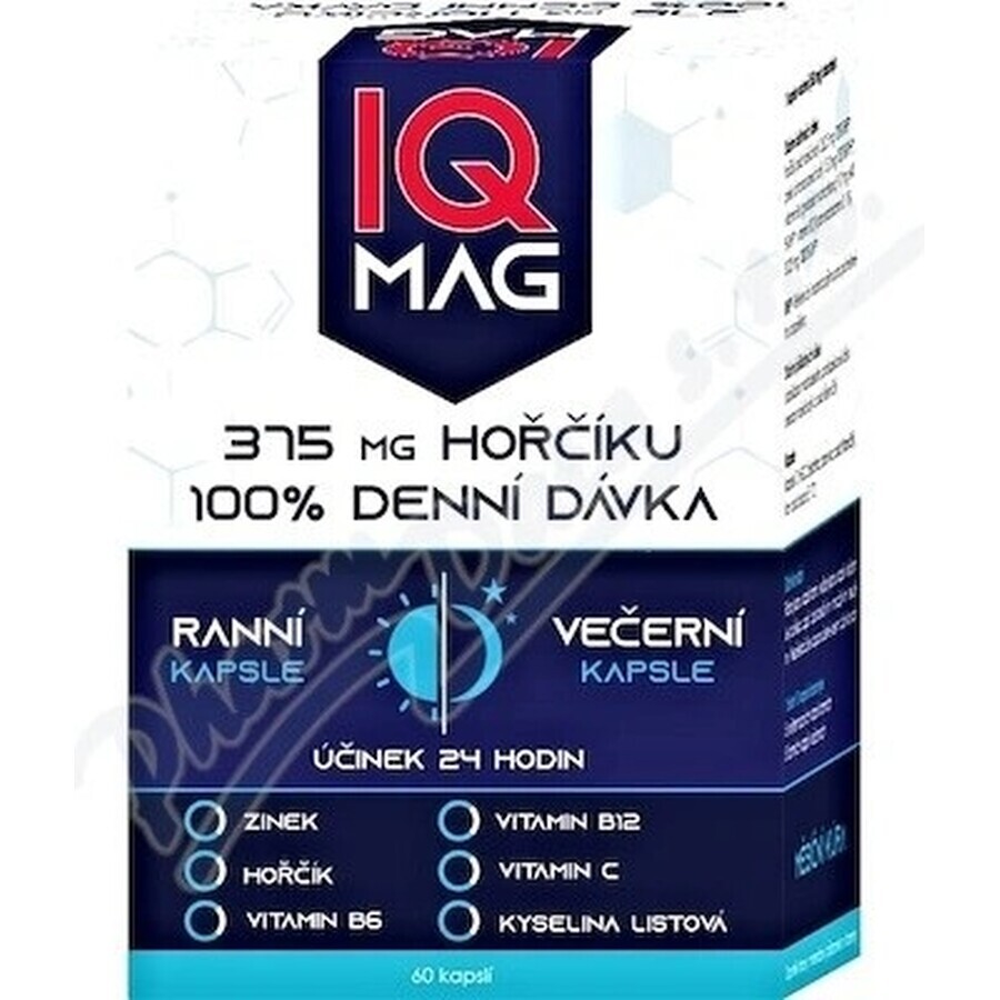 IQ MAG magnesio al mattino e alla sera 1×60 cps, integratore alimentare