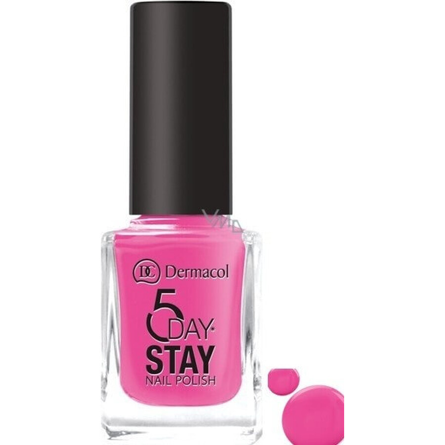 Dermacol Langhoudende nagellak 5 Days Stay No.35 Pink ride 1×11 ml, nagellak