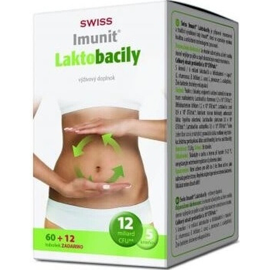 SWISS Lactobacilli JUNIOR Immunit + vitamina D3 60+12 tbl.+ regalo 1×72 tbl, vitamine