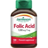 JAMIESON FOLIC ACID 1000 µg 1×100 tbl, folic acid