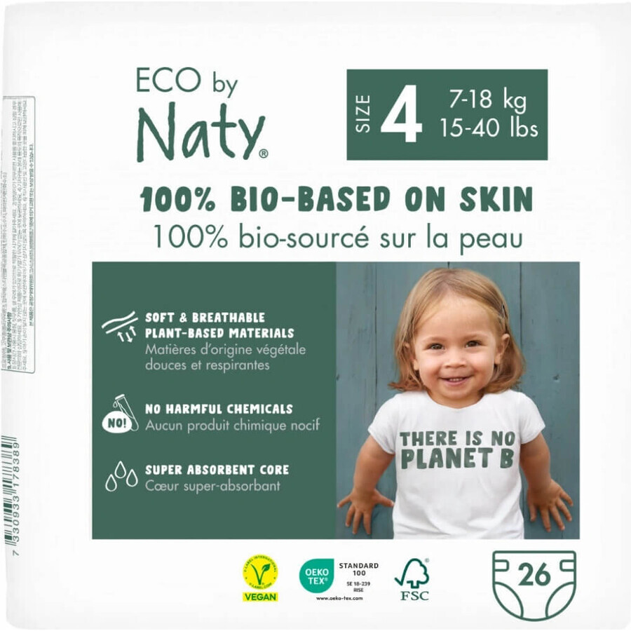 Eco by Naty Pannolini Maxi 7 - 18 kg 1×26 pz, pannolini