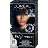 L'Oréal Paris Préférence Vivid Colors coloración permanente 1×1, Le Marais - Azul Negro, 60+90+54 ml