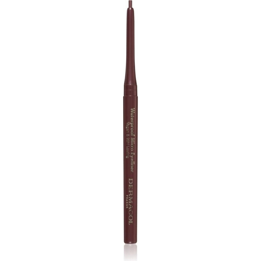 Dermacol Waterproof Micro Micro Eyeliner Eyeliner-Stift automatischer Eyeliner braun Nr.02 1×0,08 g, automatischer Eyeliner-Stift