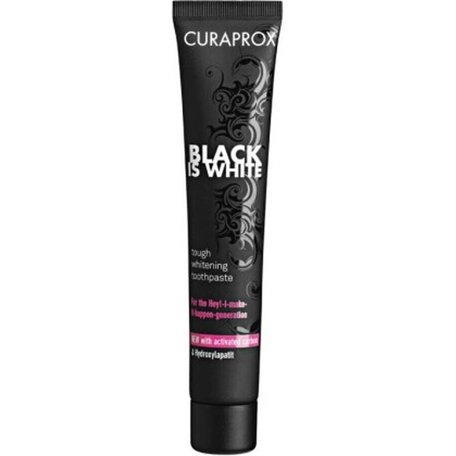 CURAPROX Black is White + CS 5460 1×1 set, 90 ml de dentifrice blanchissant + CS 5460 brosse à dents