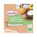 BABYBIO Dessert with coconut milk - apple and pear (4x 85 g) 4×85 g