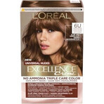 L'Oréal Paris Excellence Creme Universal Creme Universal Nudes colore permanente per capelli 6U Biondo Scuro 1×1 pz, colore per capelli