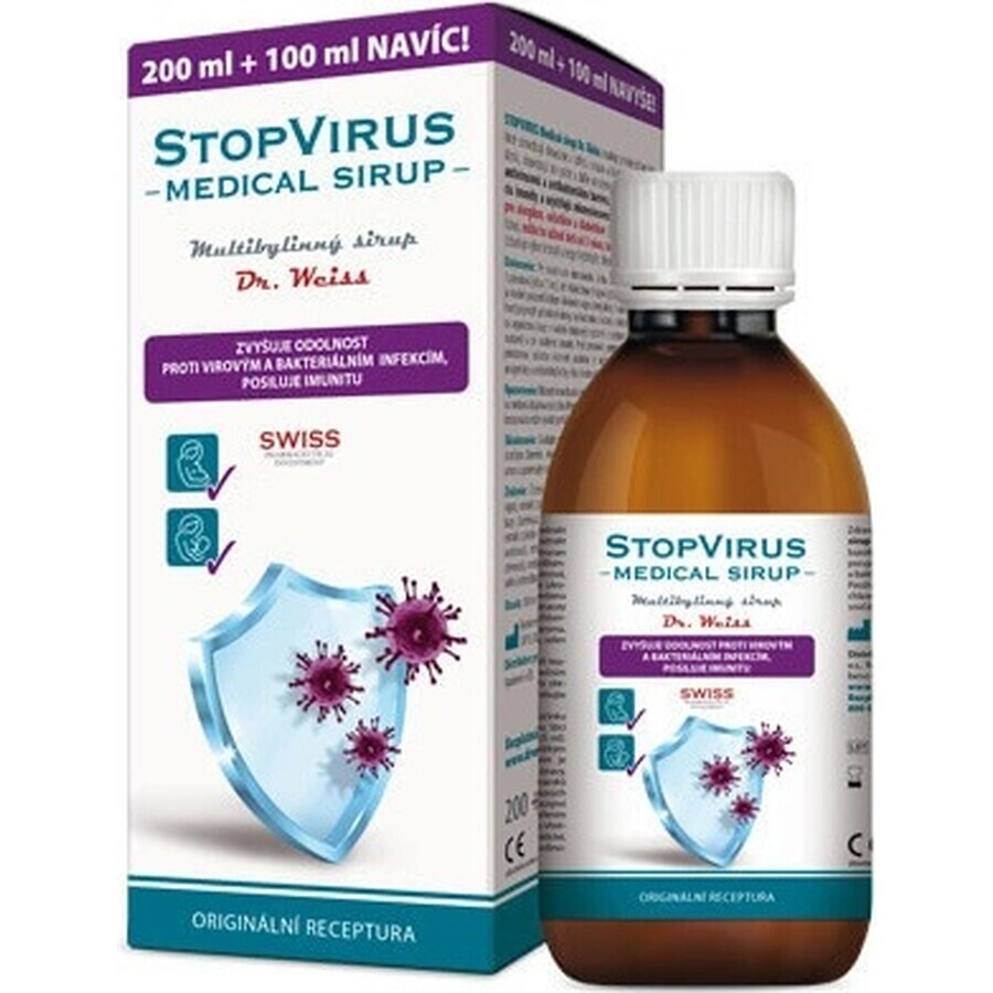 STOPVIRUS Sciroppo medico Dr.Weiss 1×300 ml, sciroppo multierbe