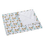 Manta infantil BÁRA 5284/421 75x100 blanco/giraffes 1×1 ud, manta bebé