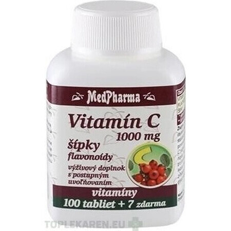 MedPharma VITAMINA C 1000 mg con rosa canina 1×37 tbl, rilascio graduale