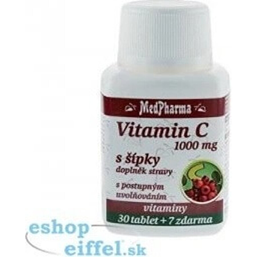 MedPharma VITAMINA C 1000 mg con rosa canina 1×37 tbl, rilascio graduale