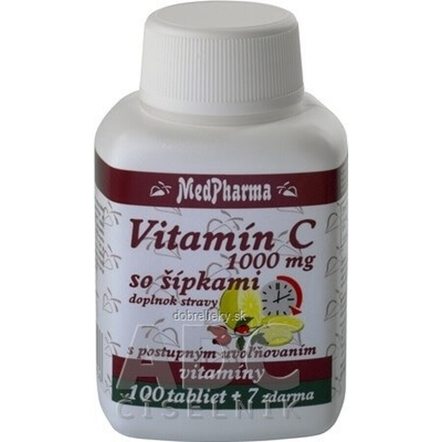 MedPharma VITAMINA C 1000 mg con rosa canina 1×37 tbl, rilascio graduale