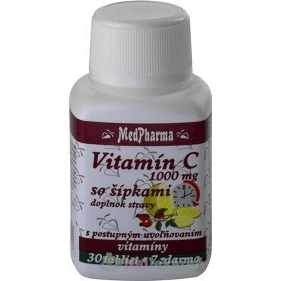 MedPharma VITAMINA C 1000 mg con rosa canina 1×37 tbl, rilascio graduale