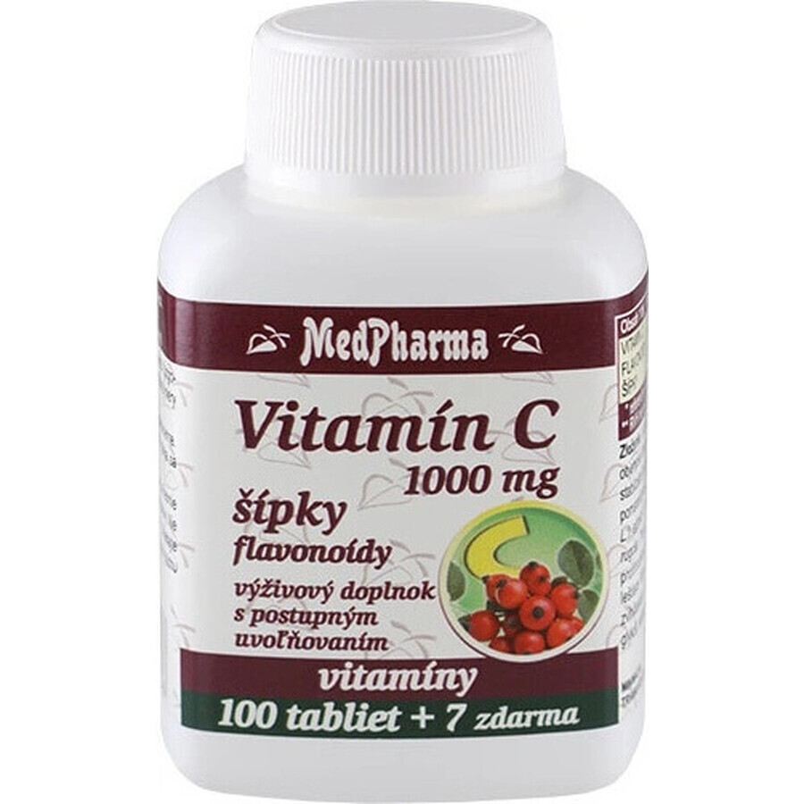 MedPharma VITAMINA C 1000 mg con rosa canina 1×37 tbl, rilascio graduale