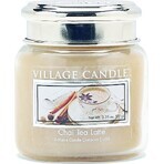 Village Candle Candela profumata in bottiglia - Chai Tea Latte - Tè alla cannella, grande 1×1 pz.