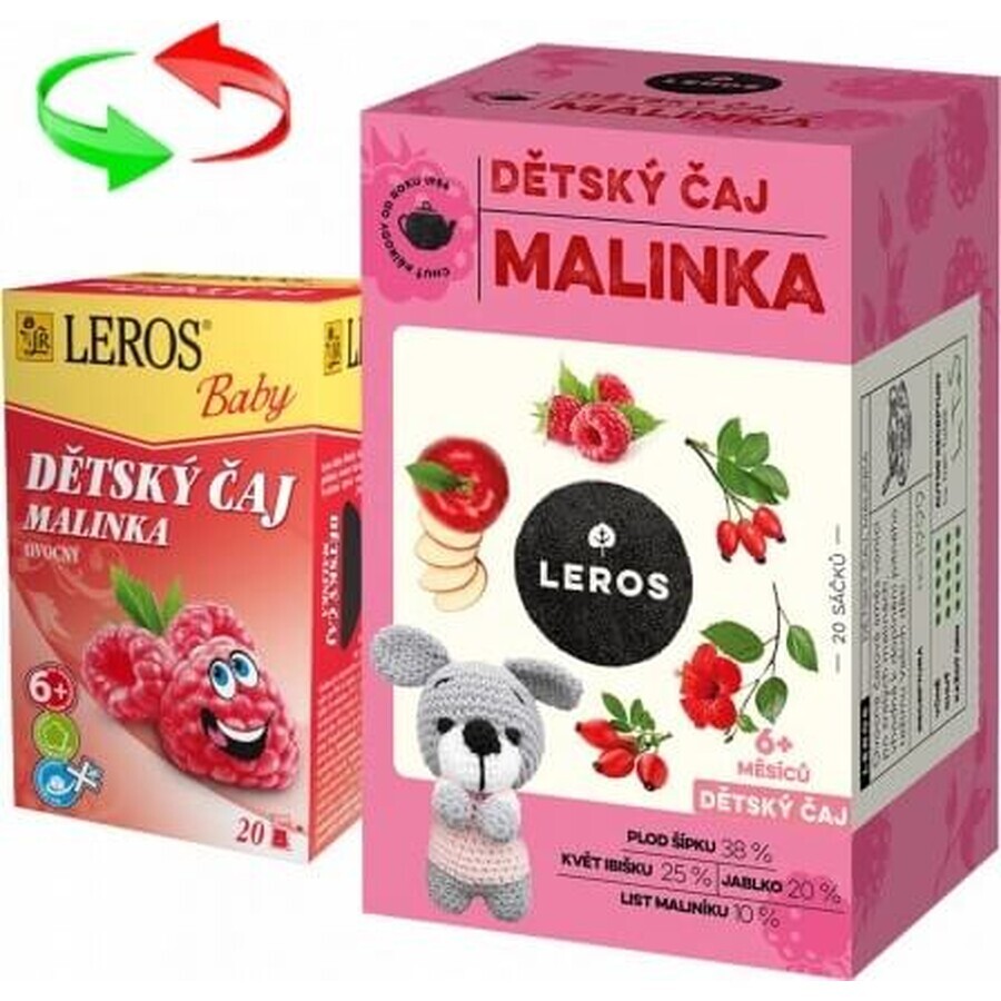 LEROS CHILDREN'S TEA MALINKA 2x20g, tea for children