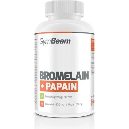 GYMBEAM Bromelina Papaina 1×90 cps, integratore alimentare