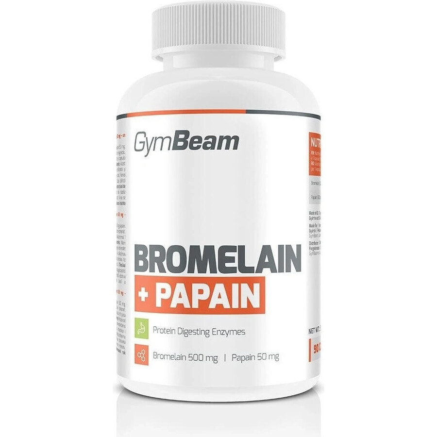 GYMBEAM Bromelina Papaina 1×90 cps, integratore alimentare