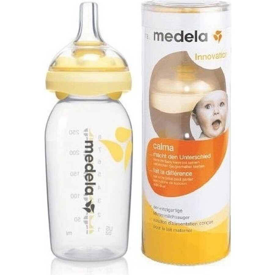 Medela Calma™ fles voor baby's die borstvoeding krijgen 250 ml 1×1 fles