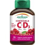 JAMIESON VITAMINS C and D3 cherries 500 mg/ 500 IU 1×75 tbl, VITAMINS C and D3, cherries